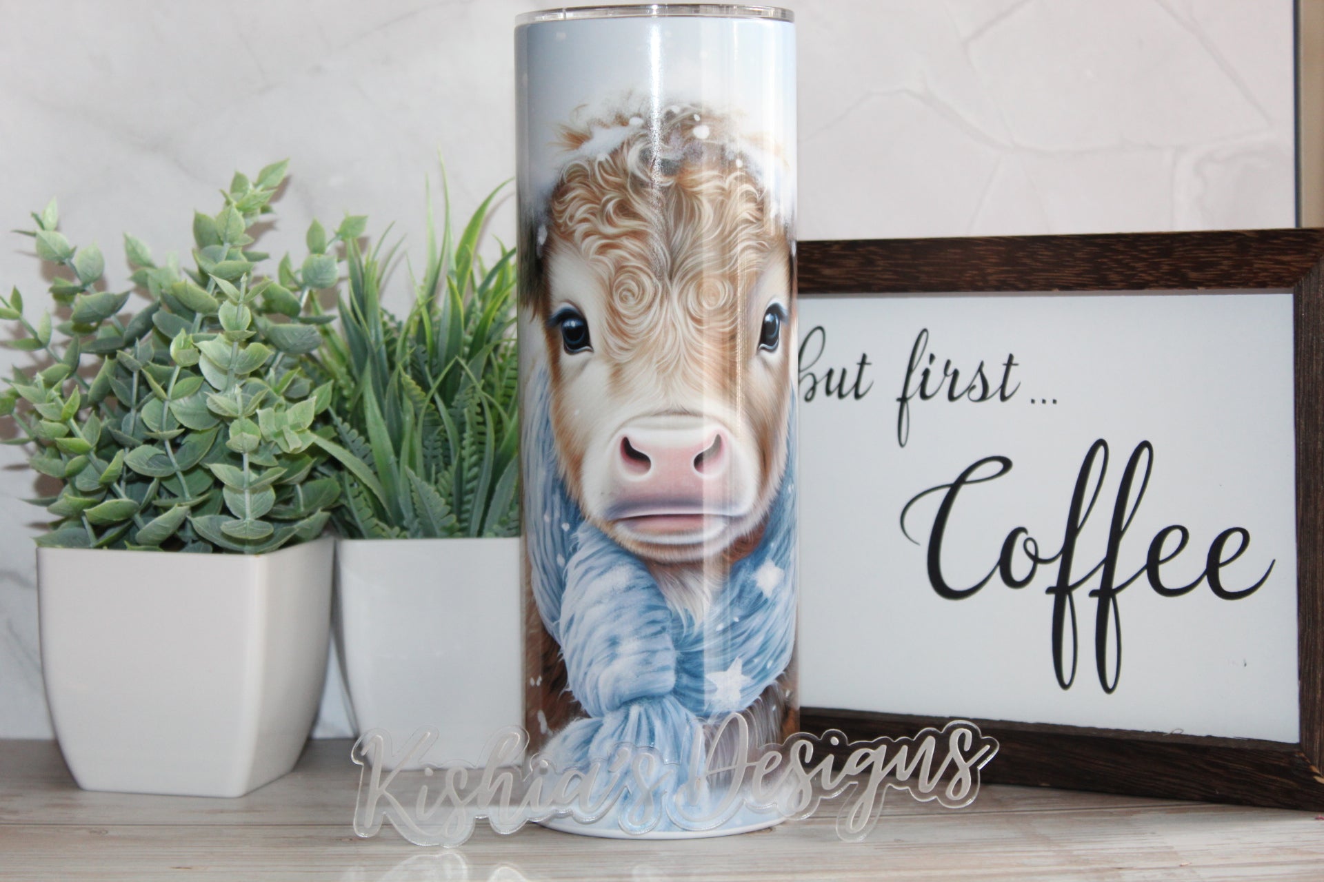 Christmas Cow Tumbler