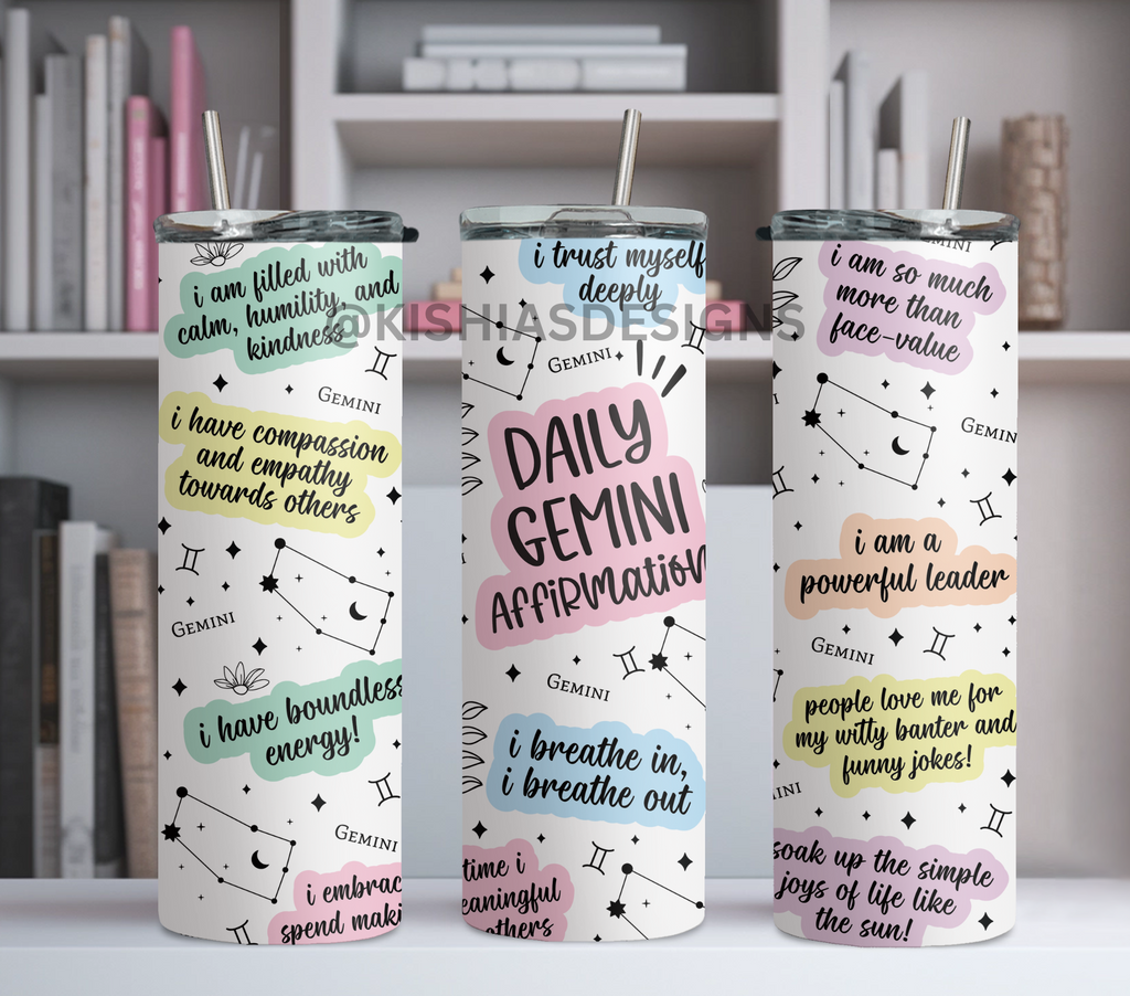 Zodiac Daily Affirmation Tumbler