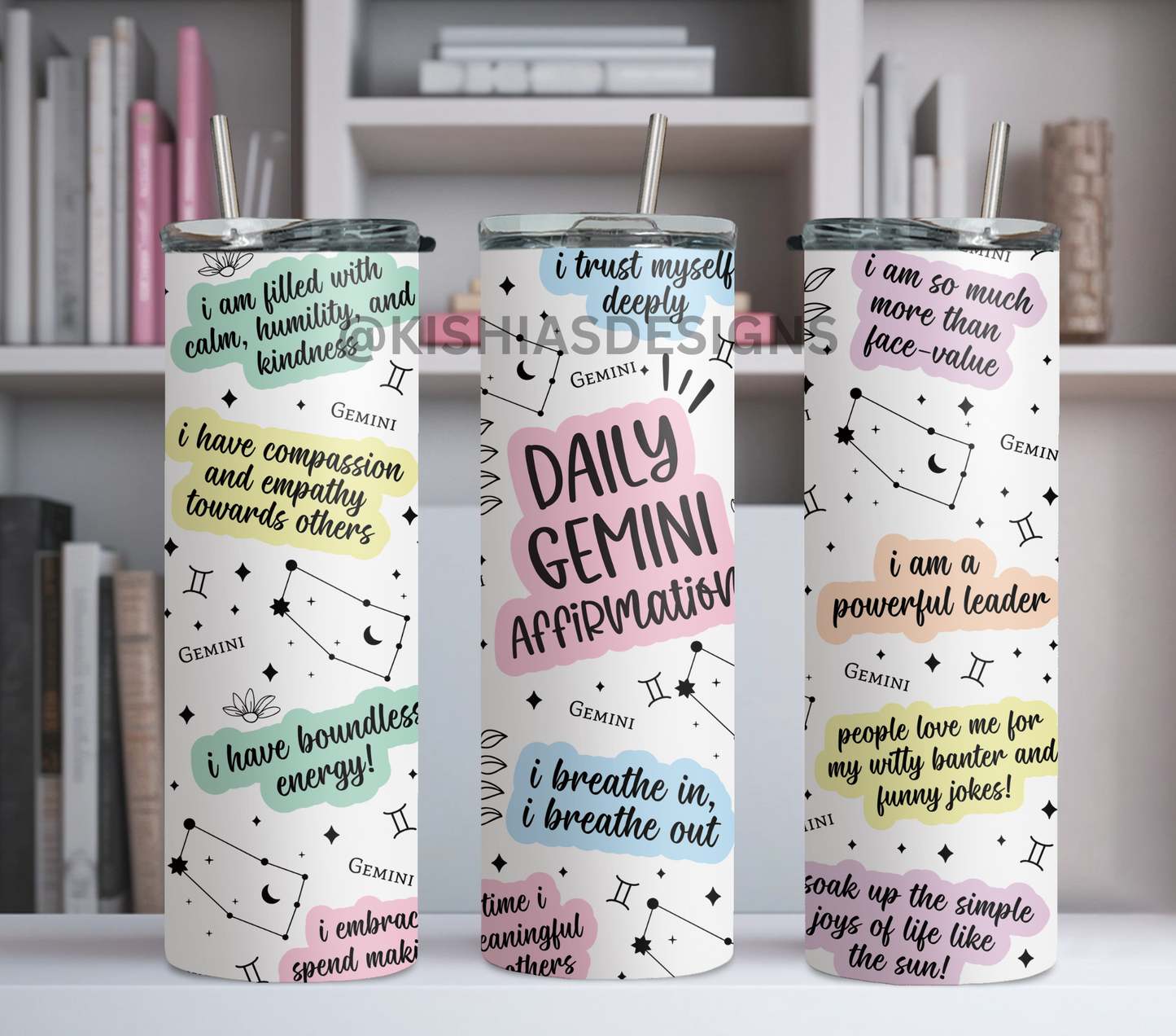 Zodiac Daily Affirmations Tumbler