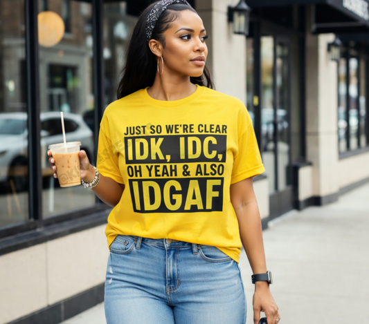IDK IDC Tee ( Large)