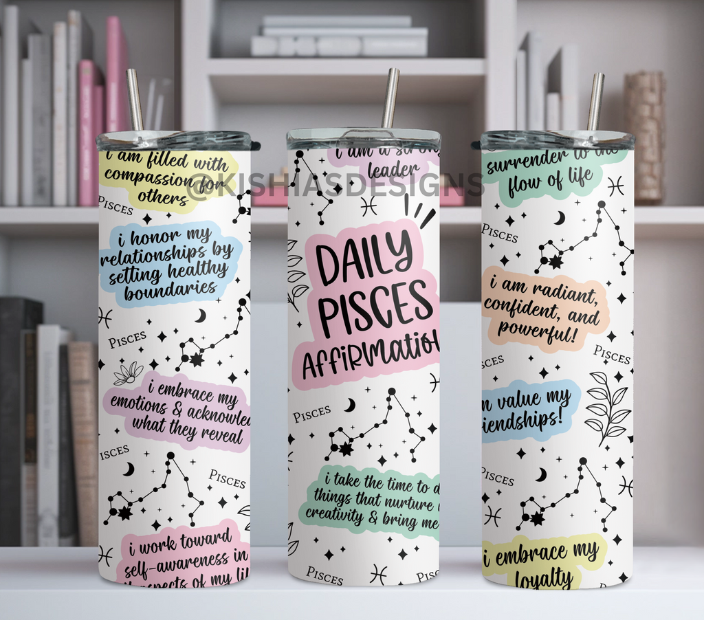 Zodiac Daily Affirmation Tumbler