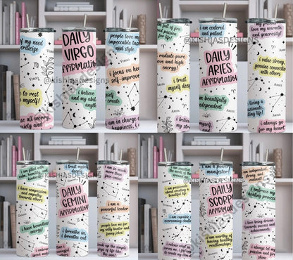 Zodiac Daily Affirmation Tumbler