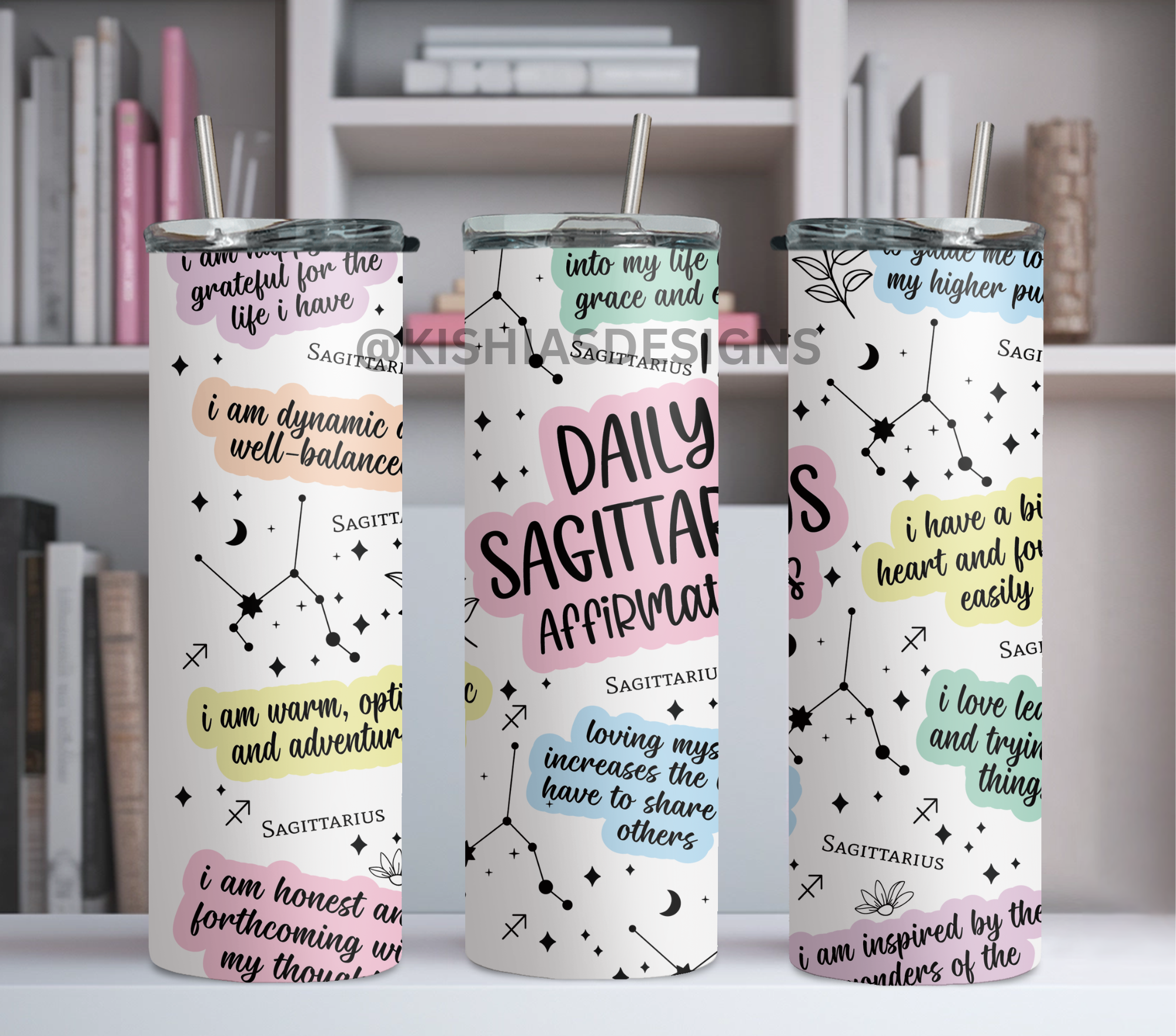 Zodiac Daily Affirmation Tumbler