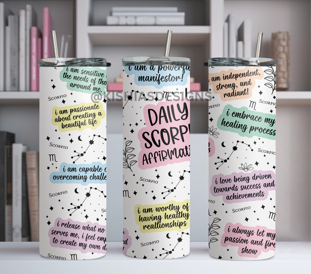Zodiac Daily Affirmation Tumbler