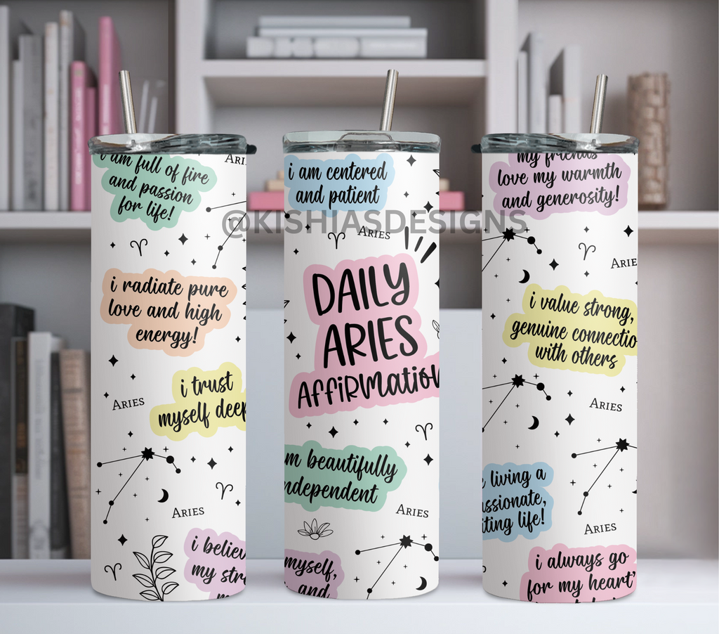 Zodiac Daily Affirmation Tumbler