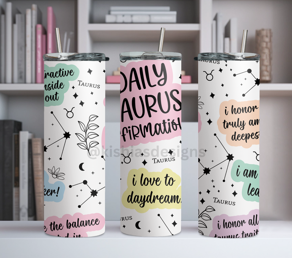 Zodiac Daily Affirmation Tumbler