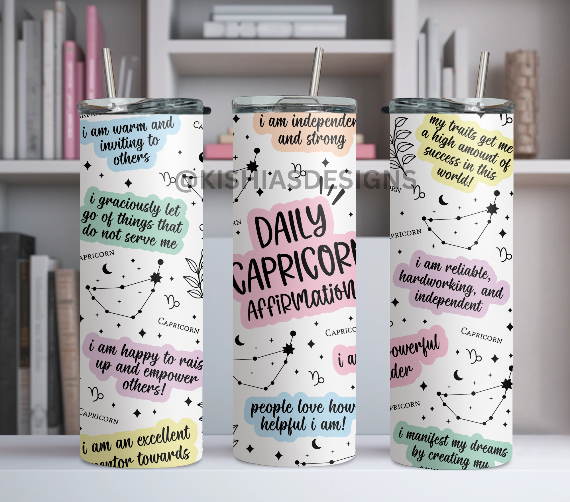 Zodiac Daily Affirmation Tumbler