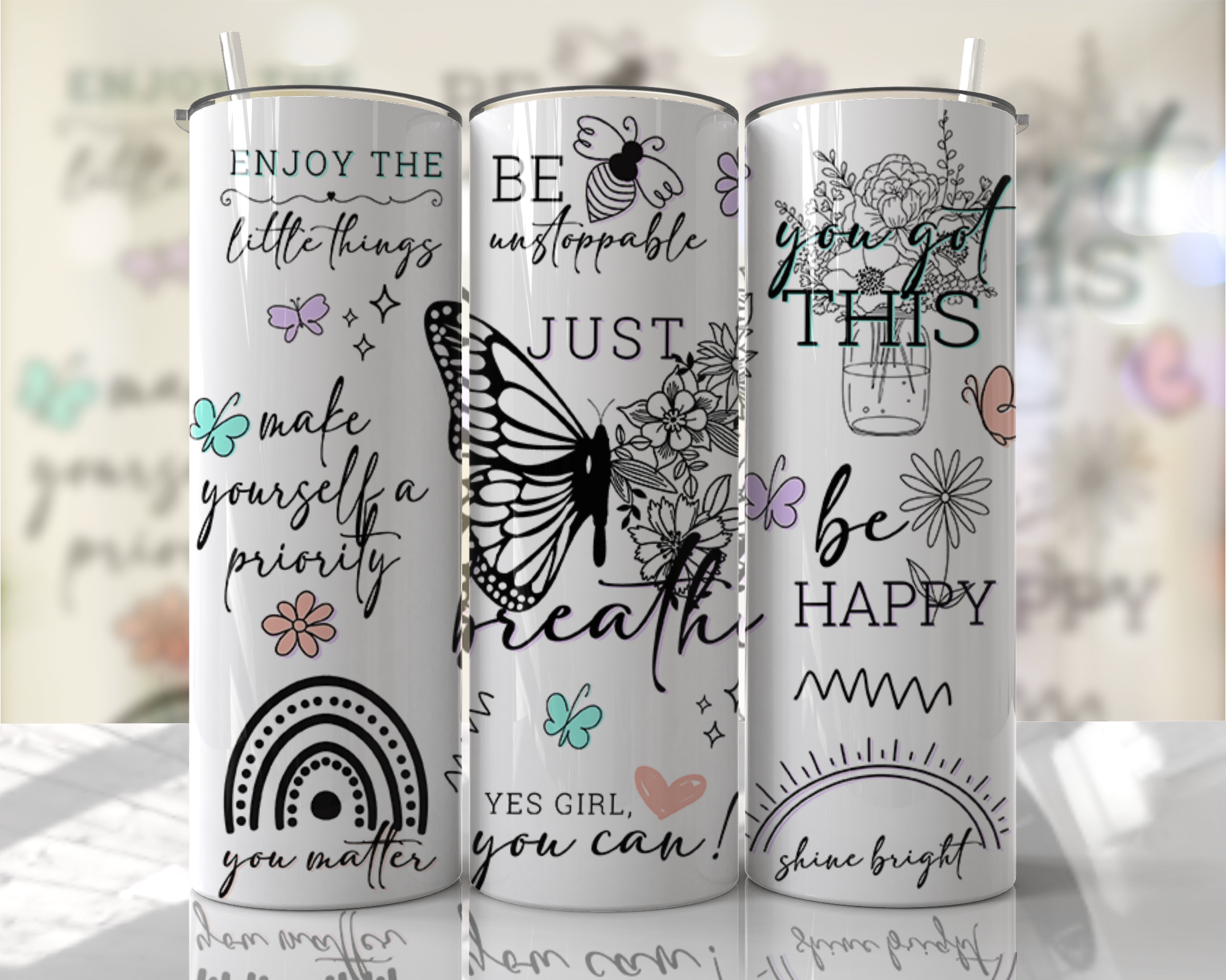 Butterfly Positive Affirmations 20oz Tumbler (Copy)