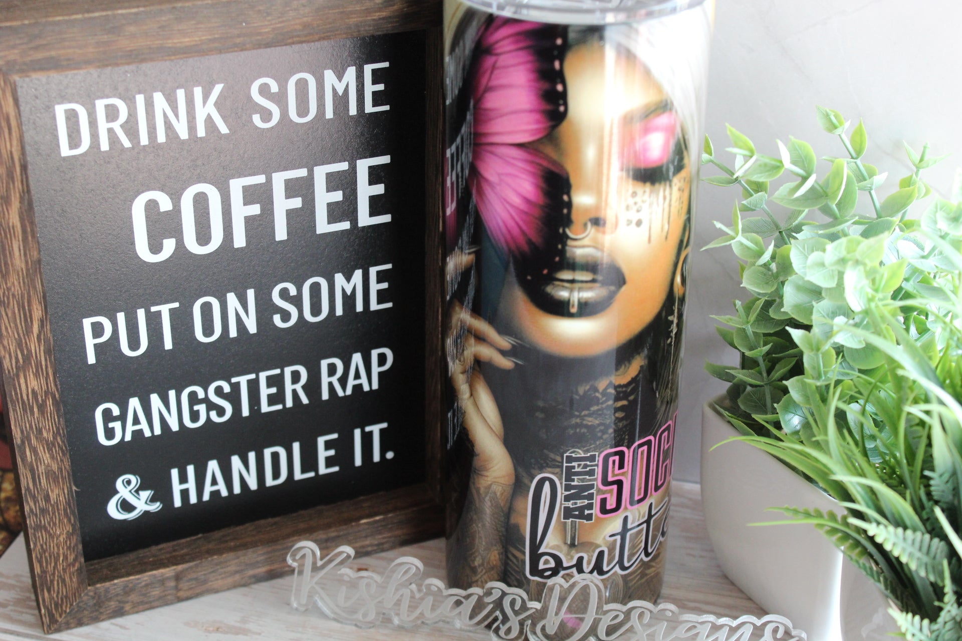 Antisocial Butterfly Tumbler