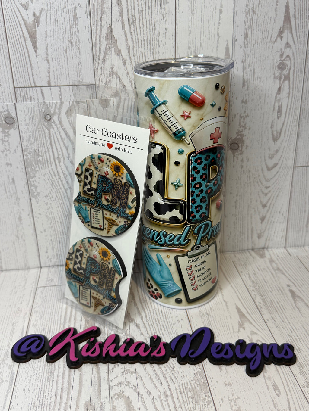 Tumbler/Car Coaster Bundle