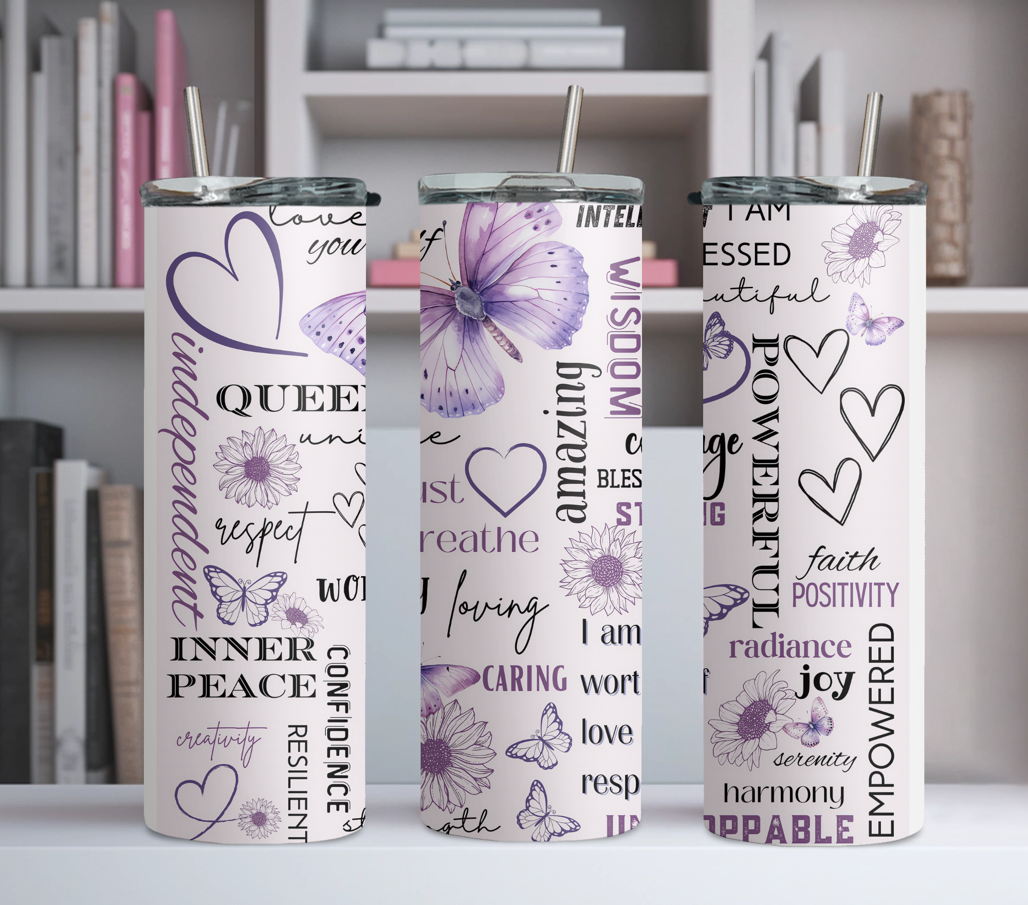 Affirmation Tumbler (Purple & Black)