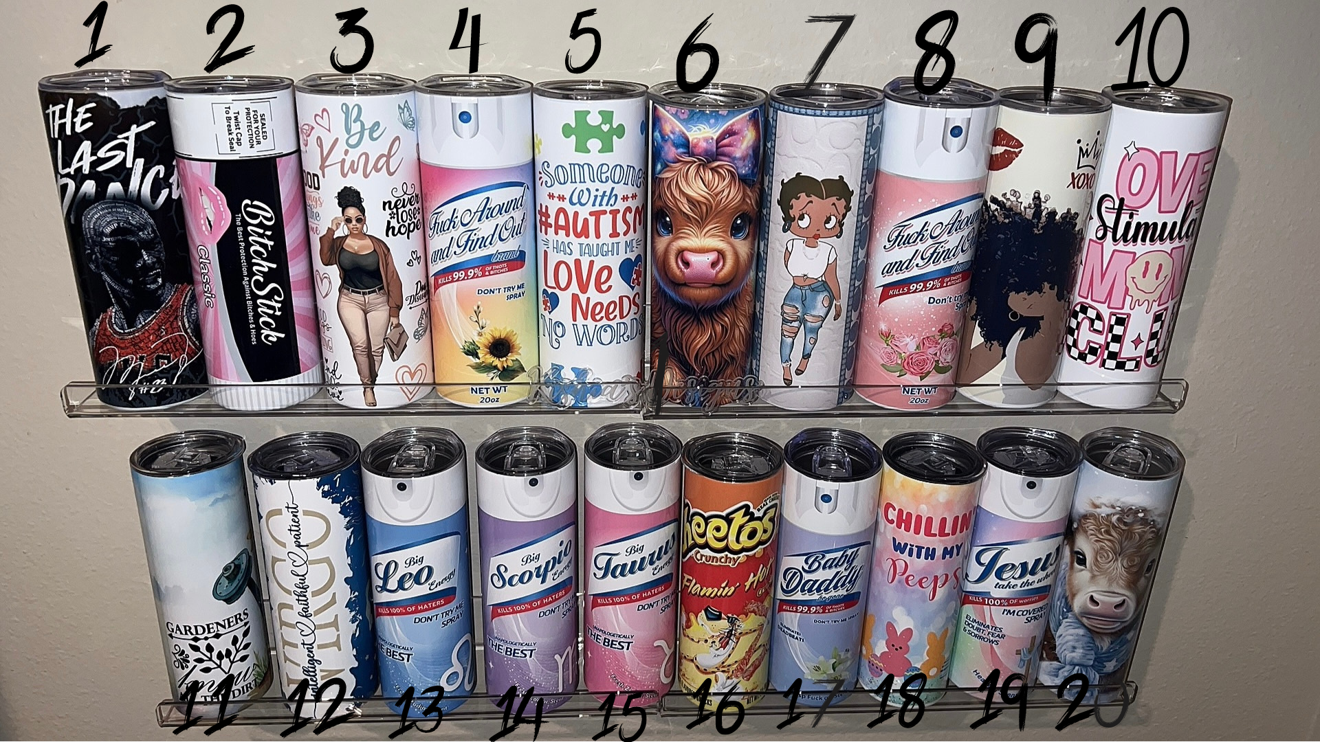 Oopsie Tumblers (Pick the number you'd like)