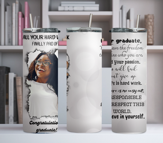 Senior Grad Personalized Photo 20oz Tumbler