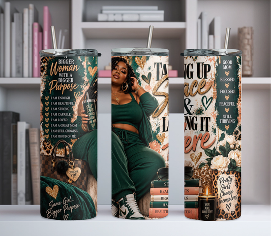 Bigger Purpose Tumbler (Black Queen)