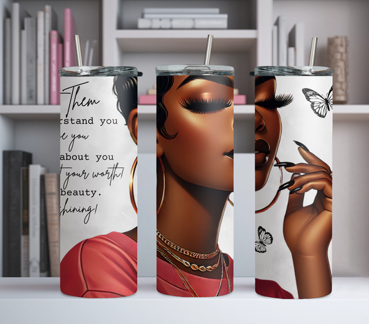 Let Them 20oz Tumbler - Black Queen Insulated Stainless Steel Tumbler with Straw, BPA Free, Reusable, Leak Proof, Portable, Mug - Cup, Coffee (Copy) (Copy) (Copy)