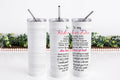 To My Ride or Die Bestie 20oz Skinny Tumbler, Add your own photo of you and your BESTIE, Bestie Gift, Best friends Tumbler, Bestfriend