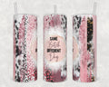 Personalized, Same Bitch, Different Dy 20oz Skinny Tumbler, Leopard Print Tumbler, Tumbler Gift, Lid & Straw, Sublimation