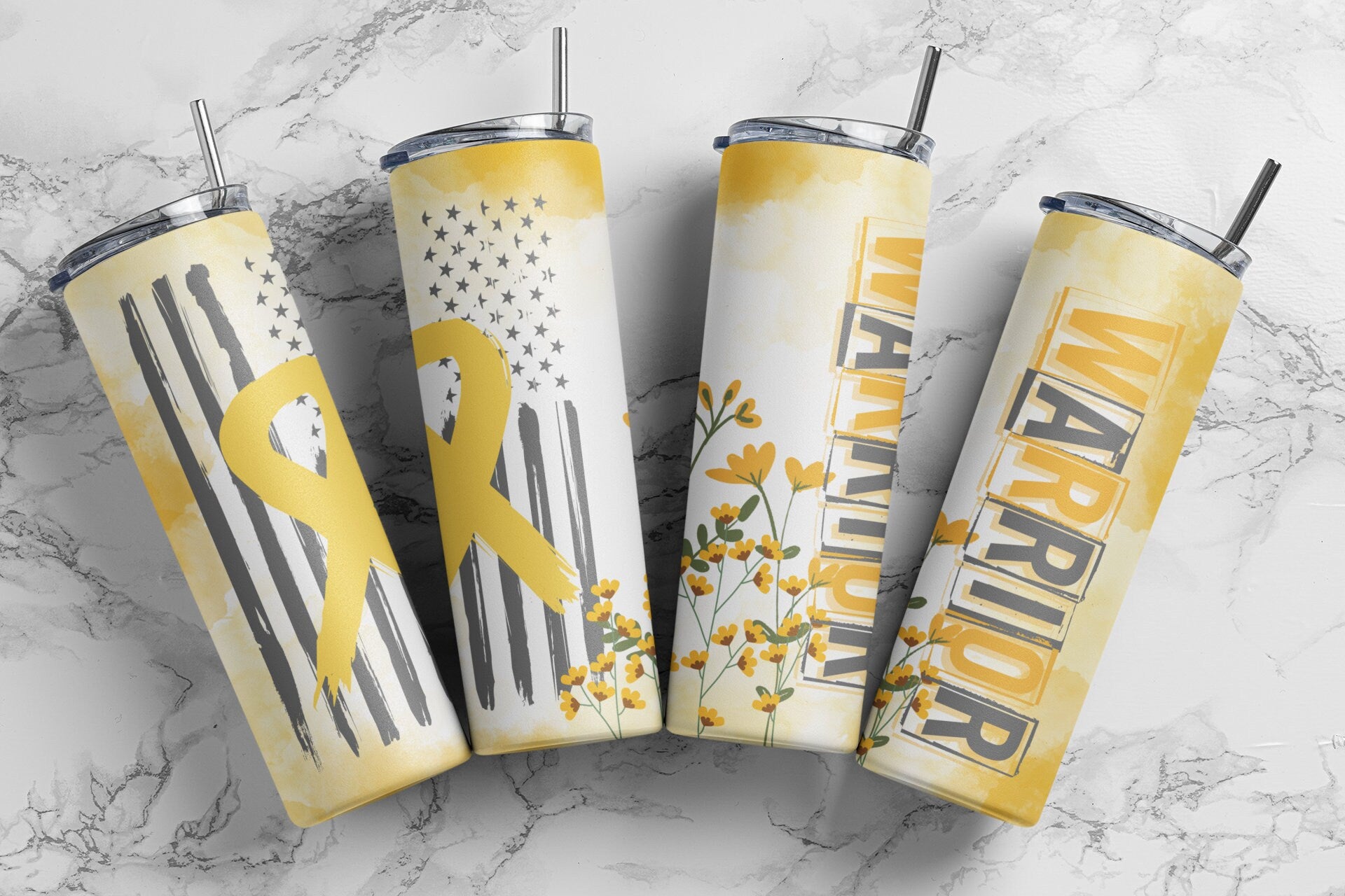 Endometriosis Warrior 20oz Skinny Tumbler, Endometriosis Awareness, Sublimation Tumbler, Lid & Straw, Endometriosis