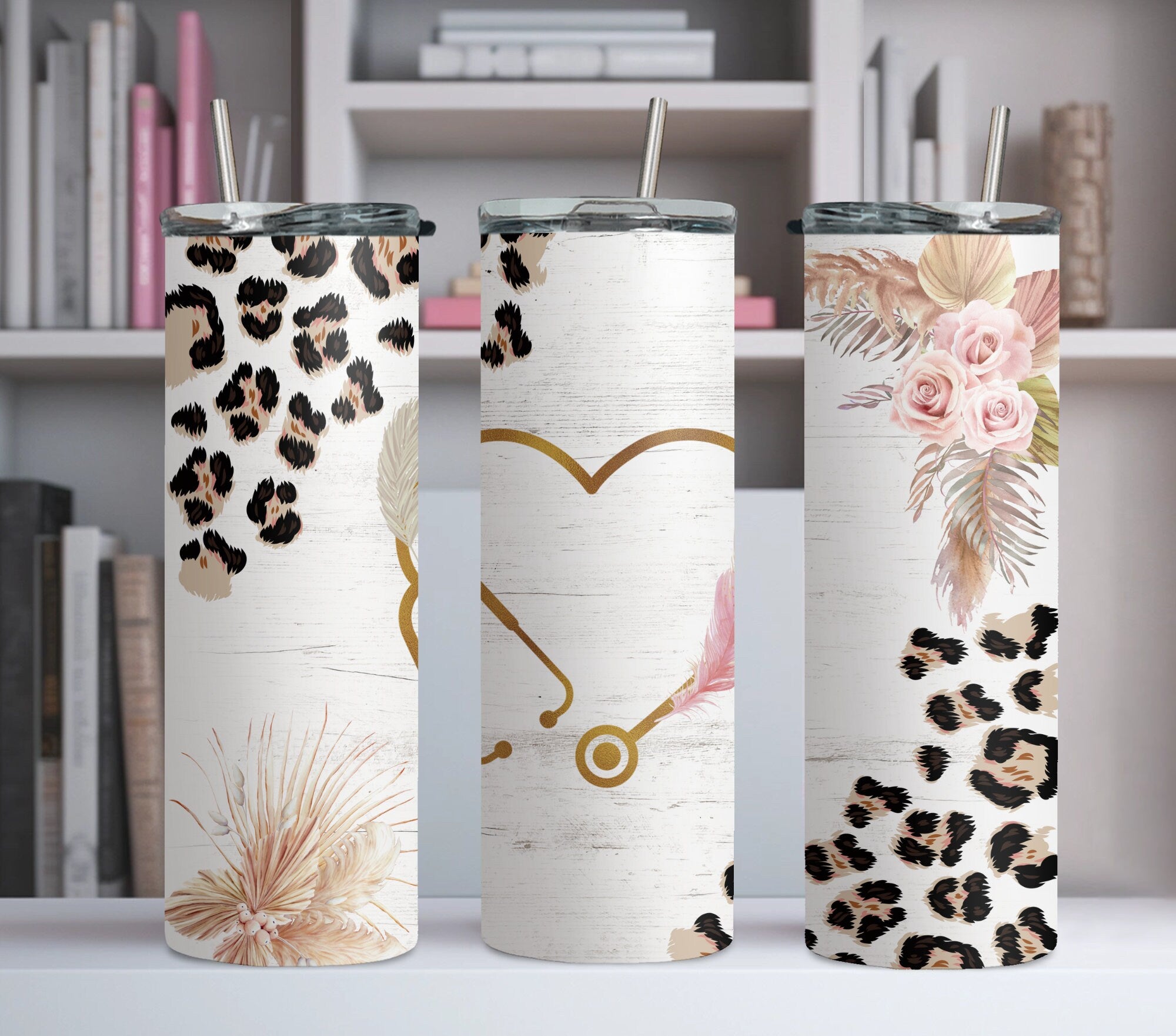 Personalized Nurse 20oz Skinny Tumbler, Double Walled, Stainless Steel, Gift Idea for Nurse